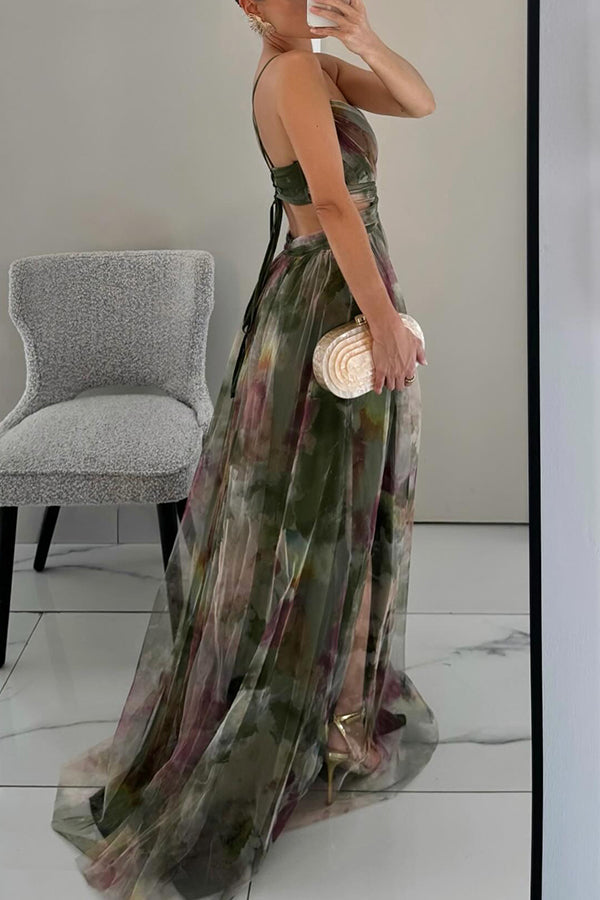 Giselle - Incantevole Maxi-abito con Stampa Floreale